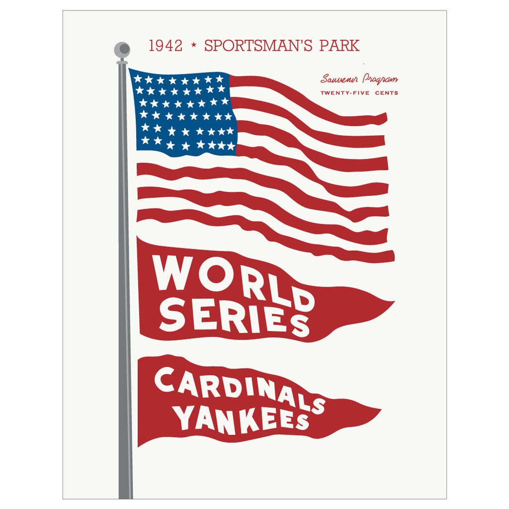 St. Louis Cardinals Cooperstown World Series Logo 1942 6x22 Framed Pri –  Mustang Wholesale
