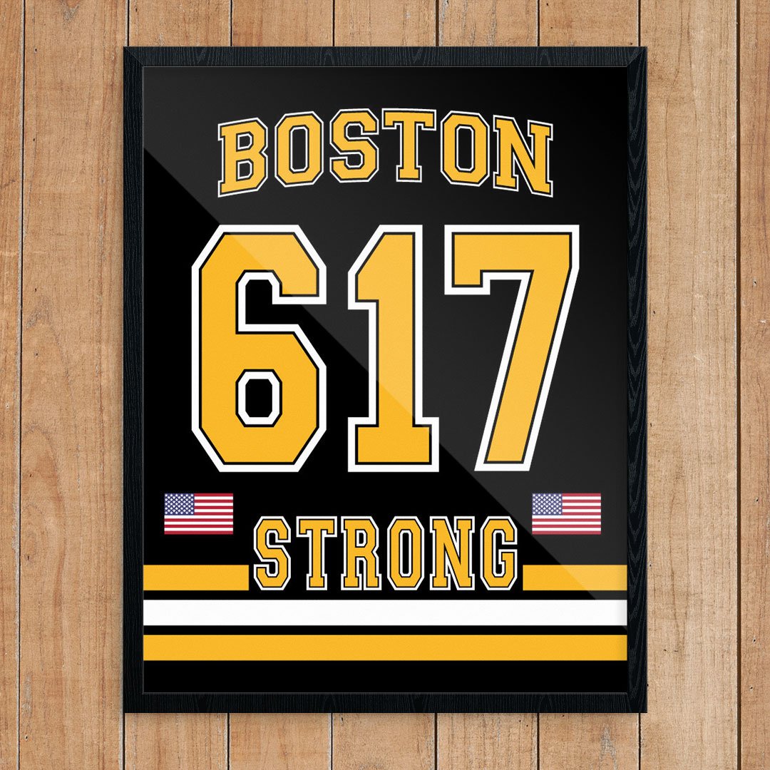 617 Boston Strong Bruins Jersey signed by the Bruins