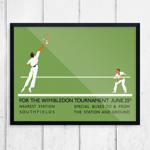 Wimbledon Tennis Tournament Vintage Print