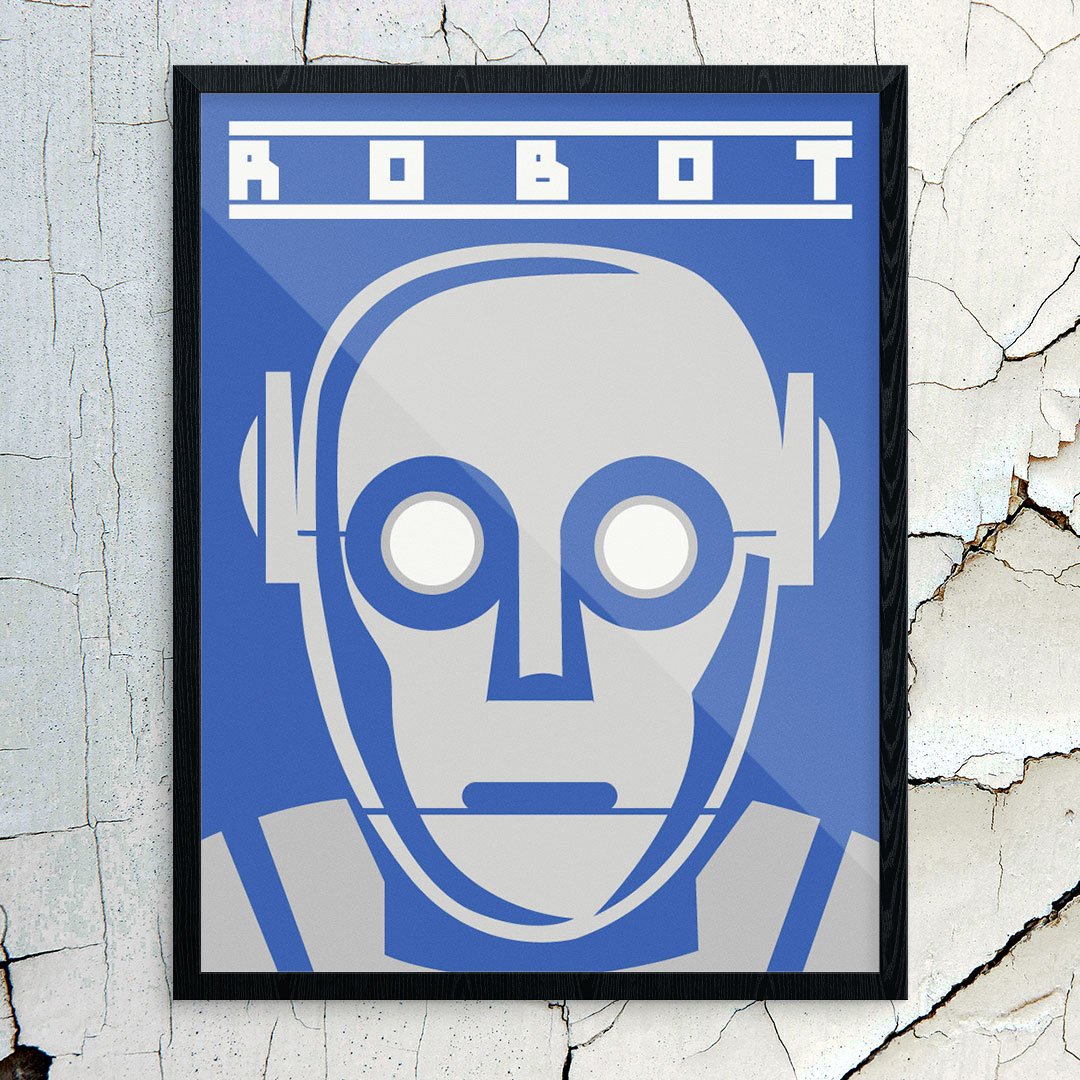 retro robot head
