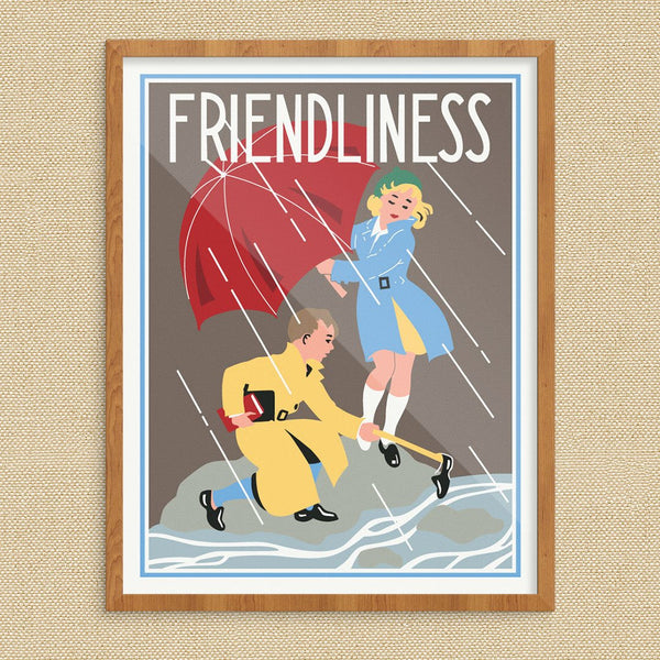 Friendliness Child Development Print