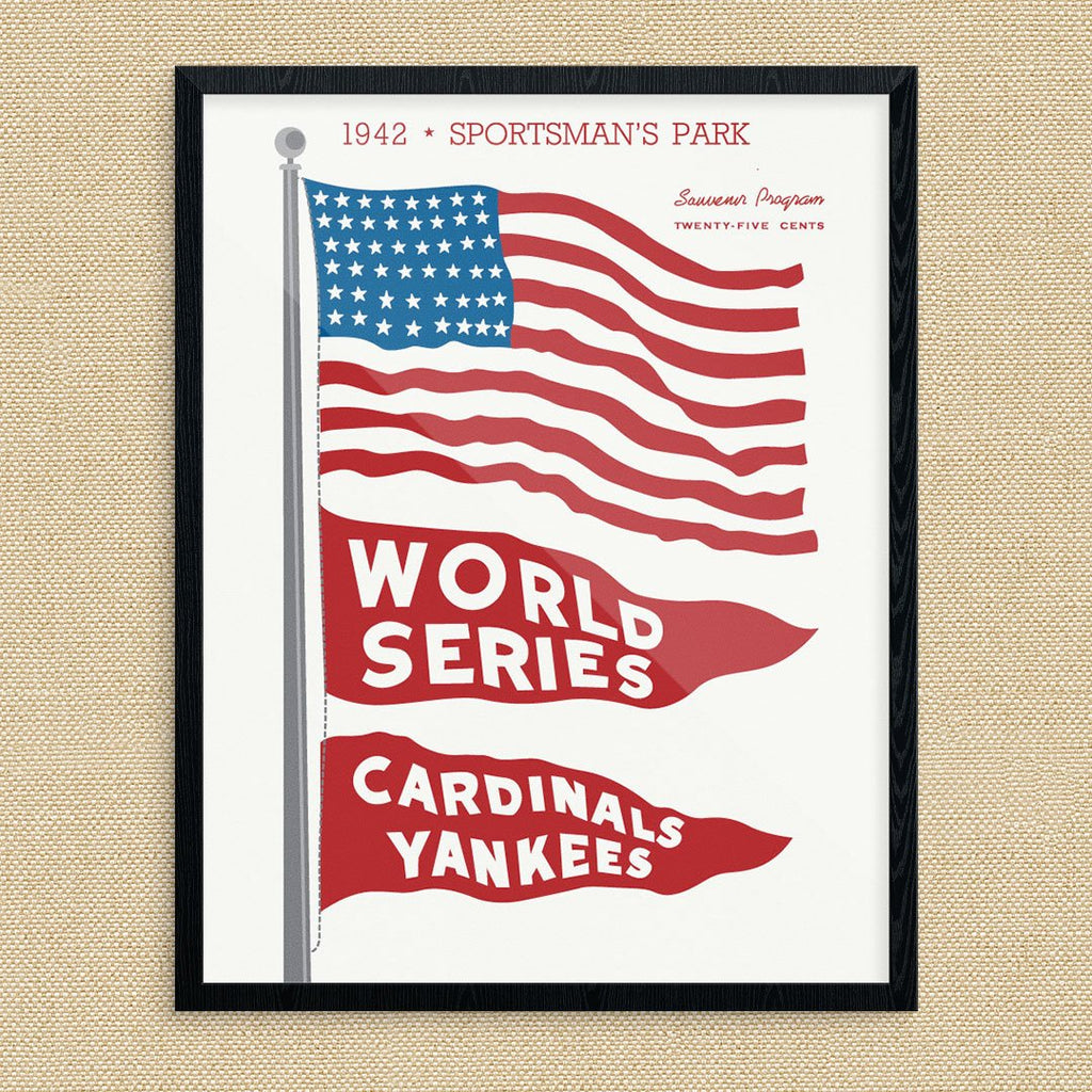 St. Louis Cardinals 1926 World Series Program Poster