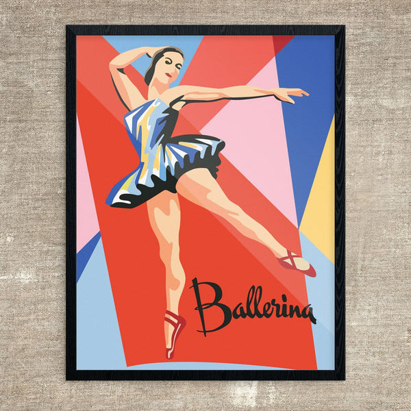 Paint By Number Ballerina in Spotlight Print